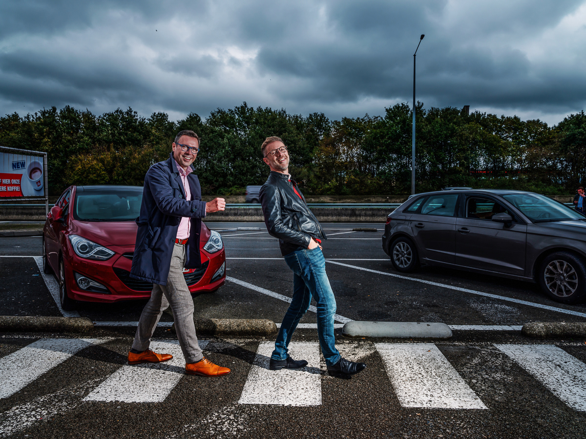 Verkeersexperts Hajo Beeckman en Peter Bruyninckx