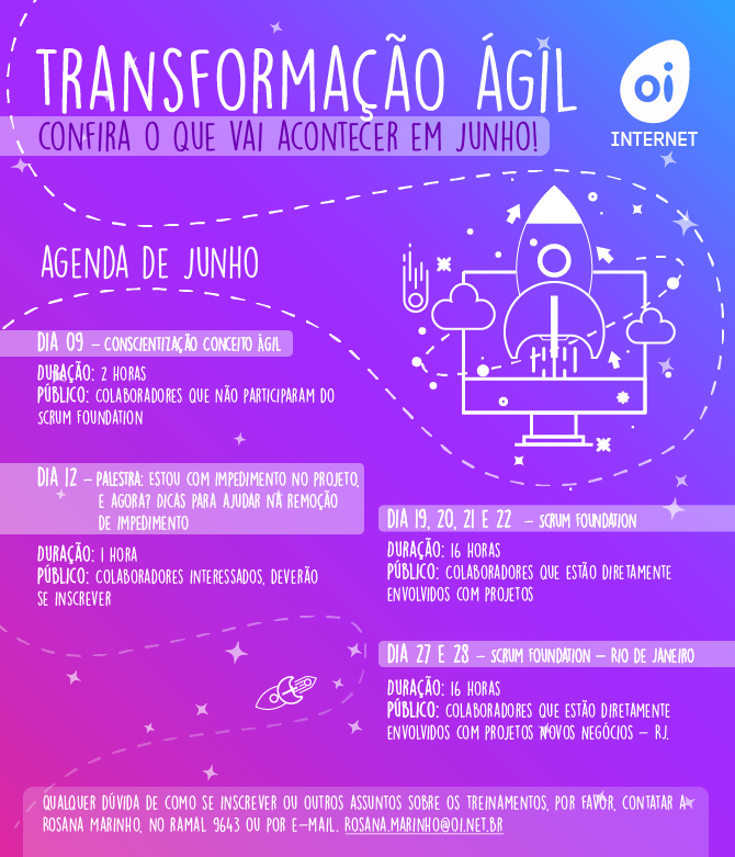 Email interno para divulgação de palestras e reuniões