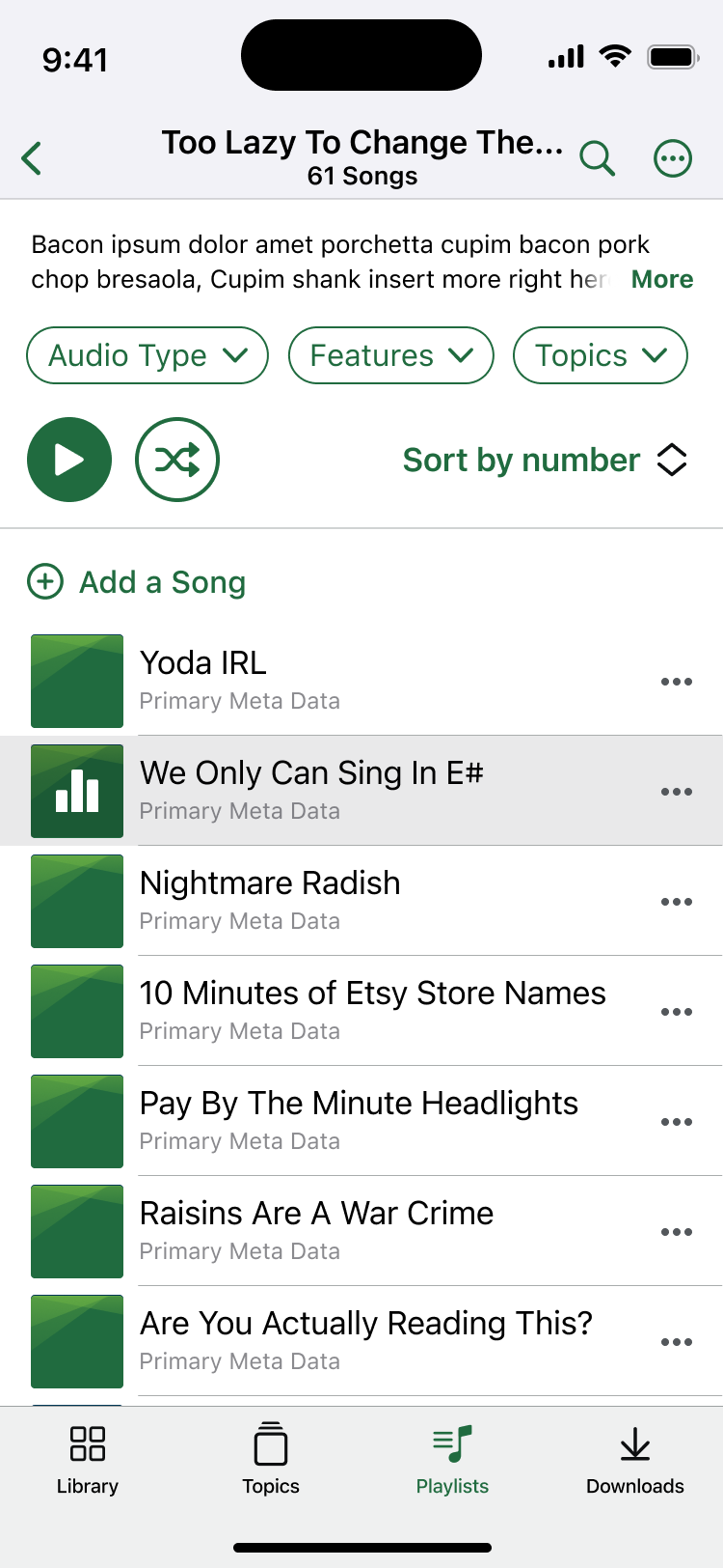 Playlist Example