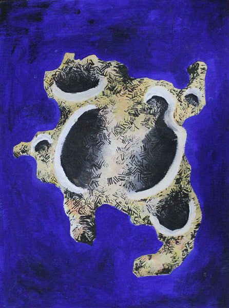 “UNTITLED” (METAMORPHOSIS) (2011) 13FT X 3FT ACRYLIC ON WOOD