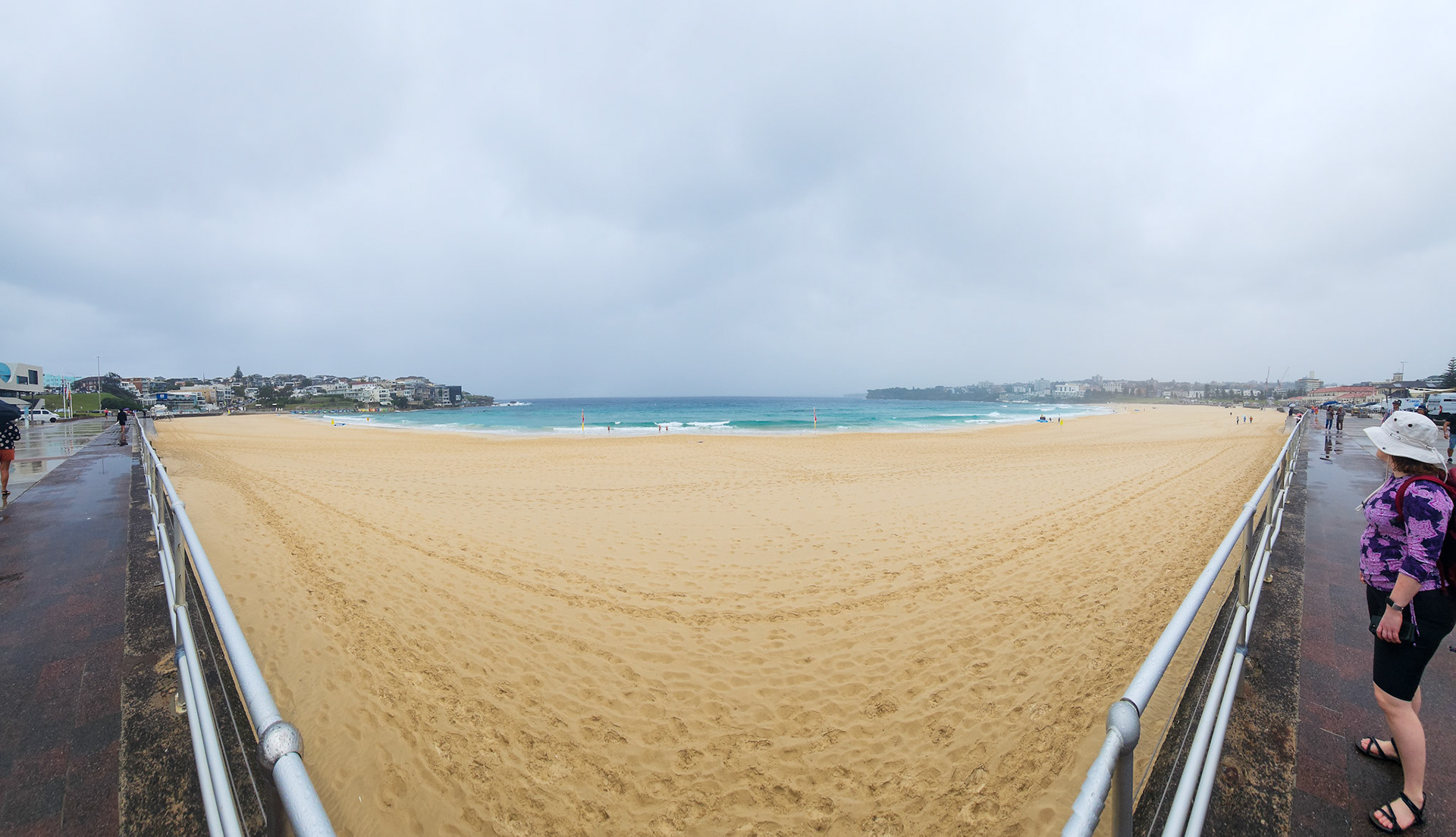 Bondi Beach - totally empty due to foggy, rainy day