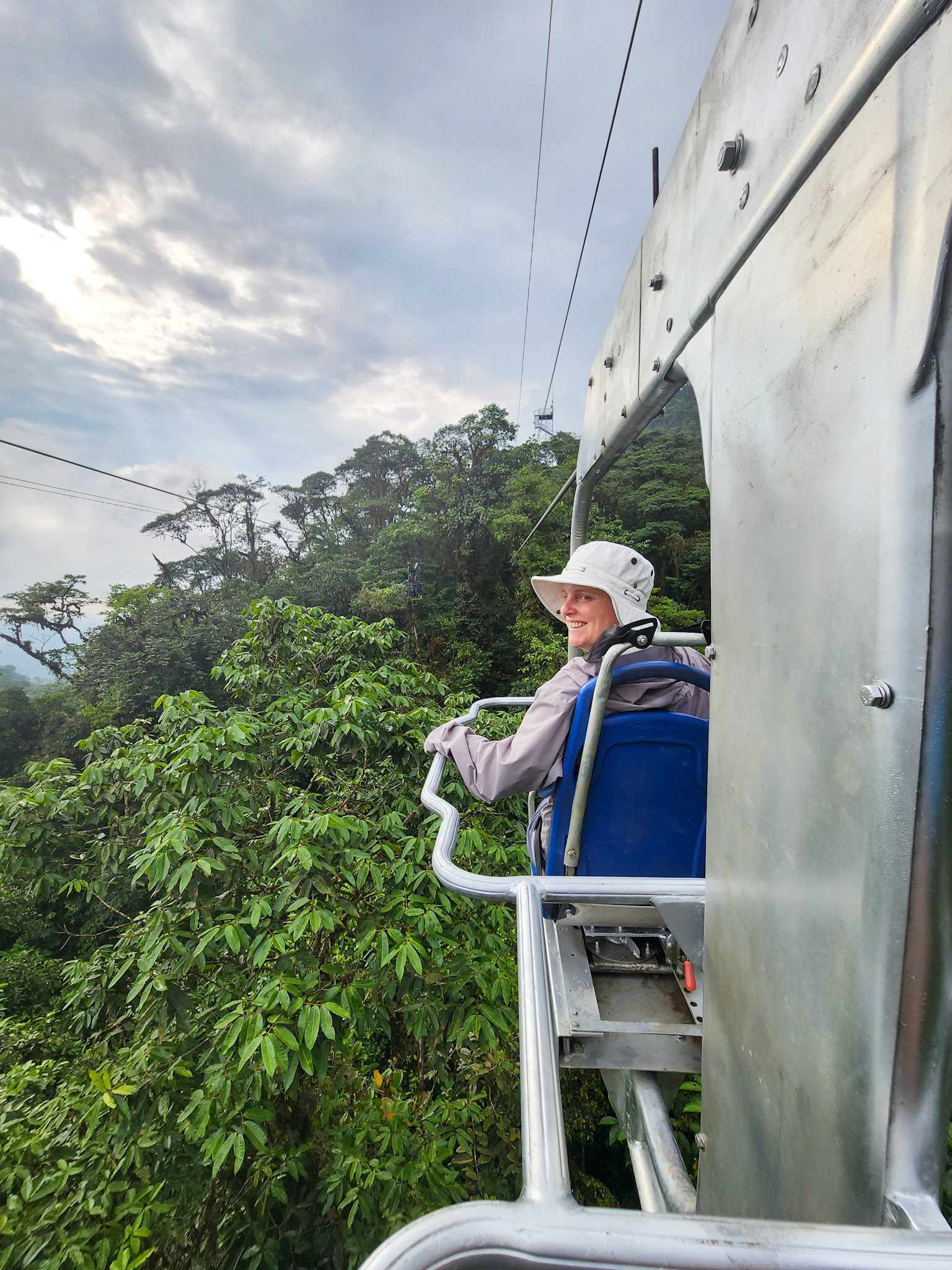 A highlight was the "sky bike" where you could pedal back and forth nearly 200m up in the canopy