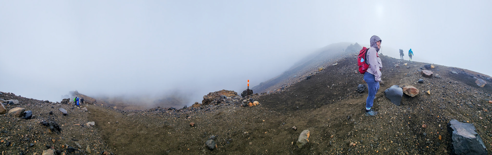Nearing the summit, still no visibility