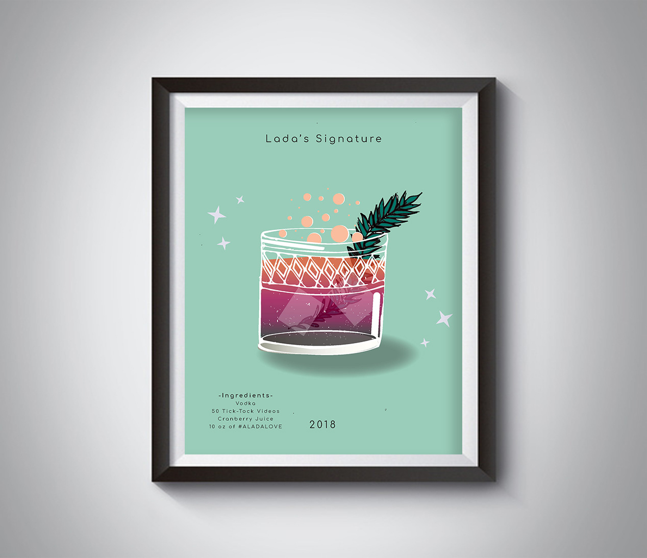 Lada's Cocktail Illustration