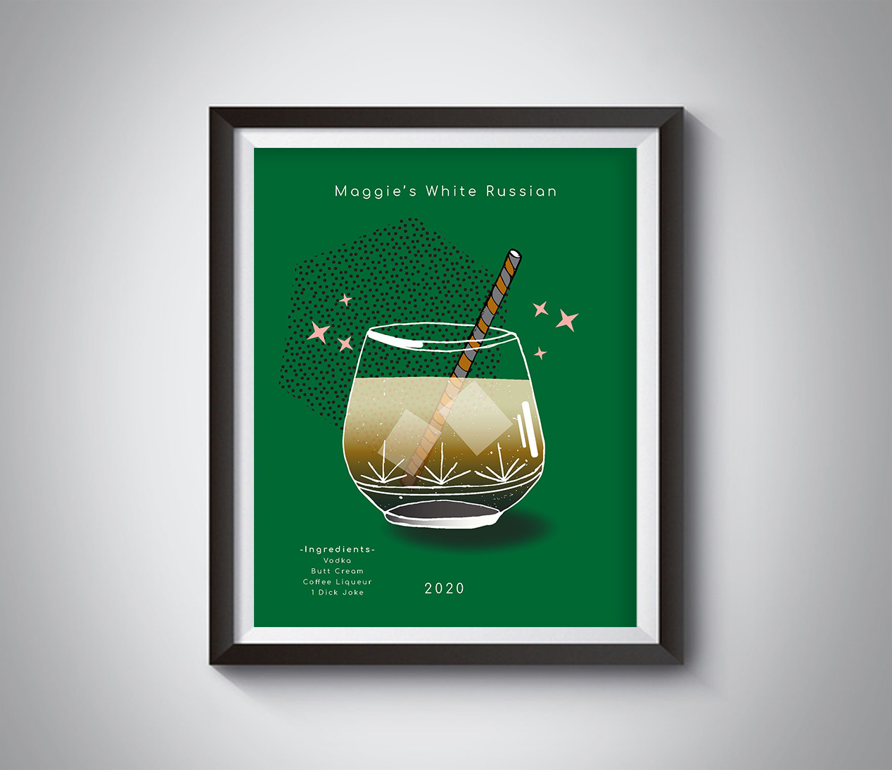 White Russian Illustration