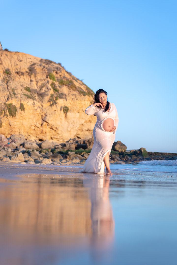 fotografia de gravidez na praia de olhos de agua no algarve 3