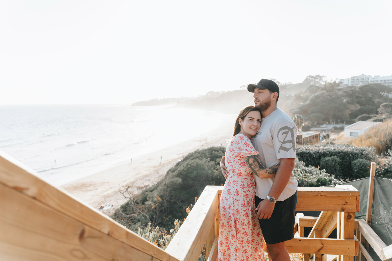 fotografia de casal na praia maria Luisa no algarve 1