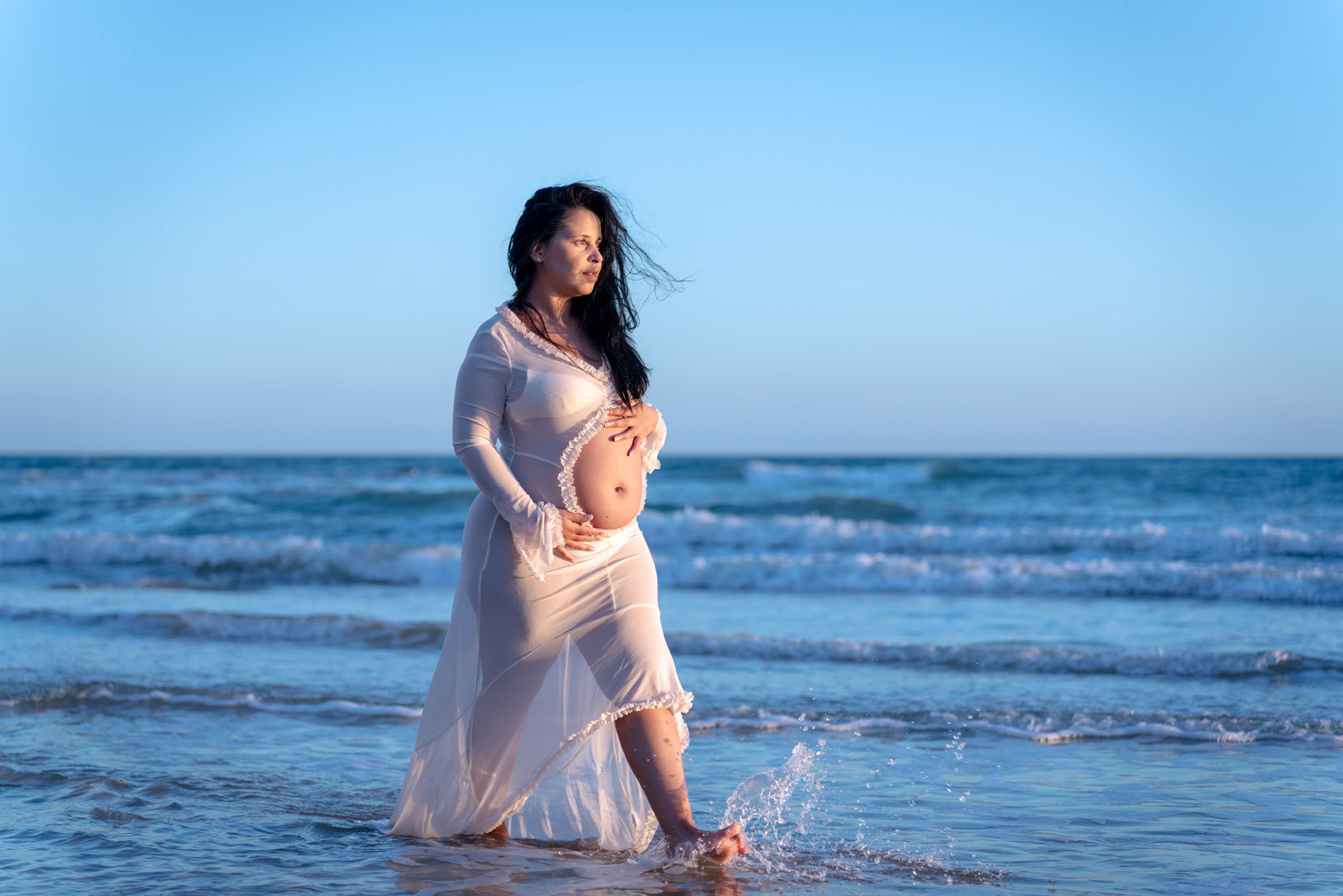 fotografia de gravidez na praia de olhos de agua no algarve 5