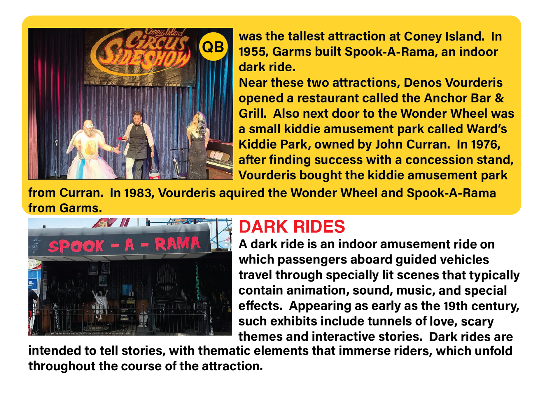 More about Coney Island and Dark Rides