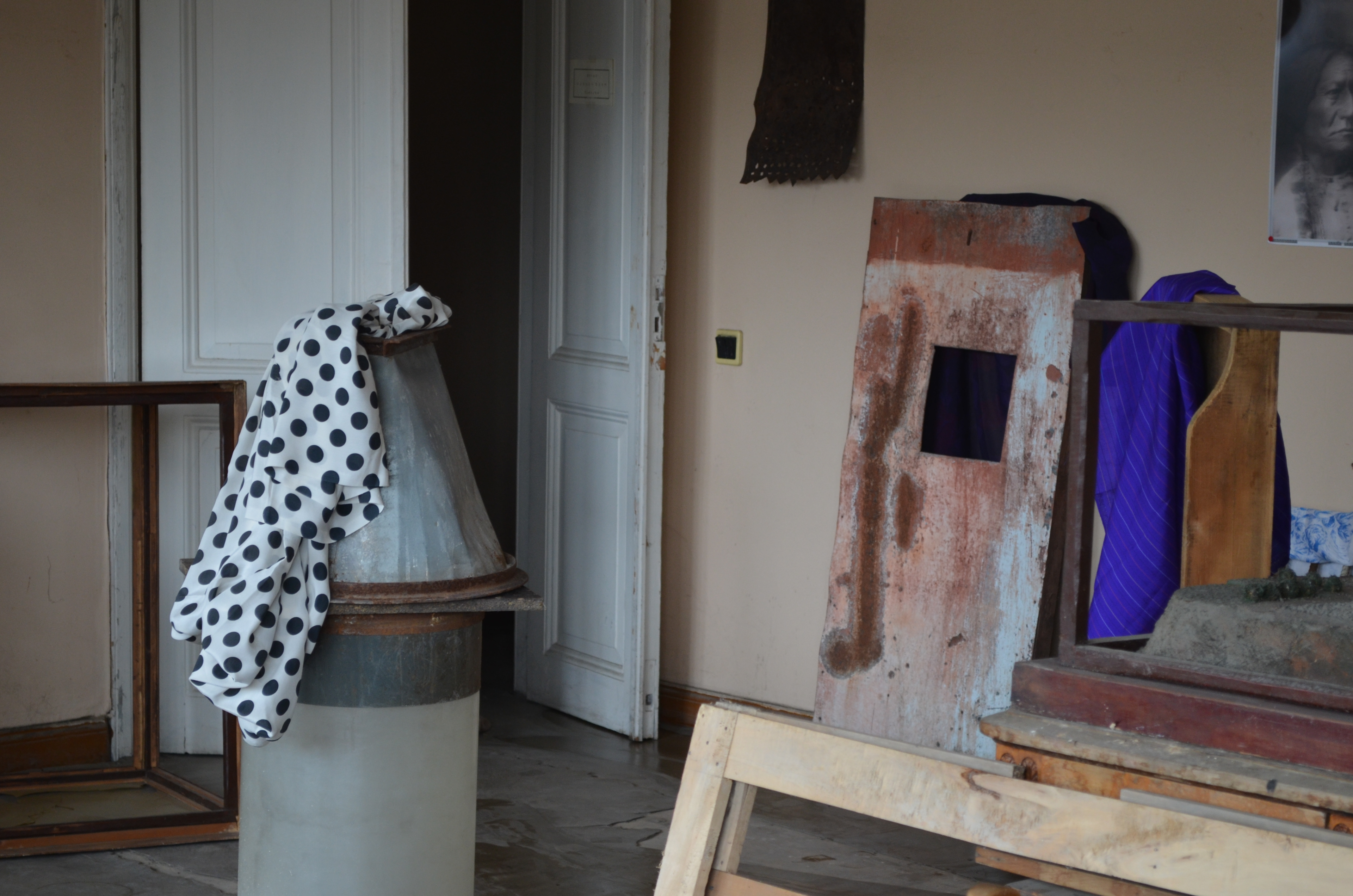 Travaux Nino Kvrivishvili's lors de sa résidence pour son travail Art Intervention at the Museum 