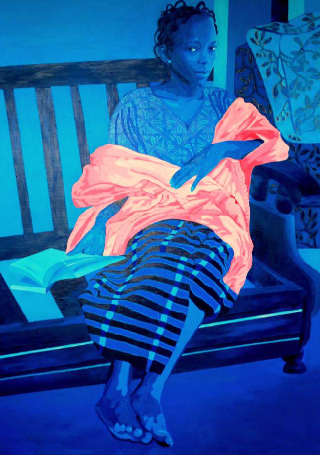 Ijo Òbo, Acrylique sur toile, 140 x 110 cm, 2018