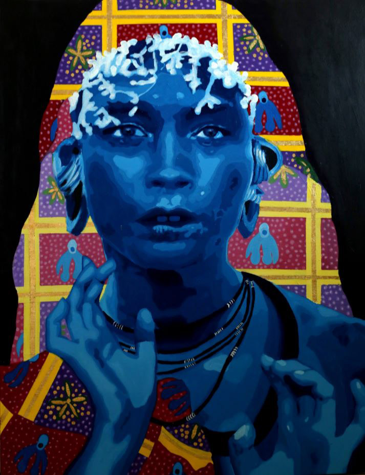 Madonna Negra, Acrylique sur toile, 100 x 81 cm, 2018