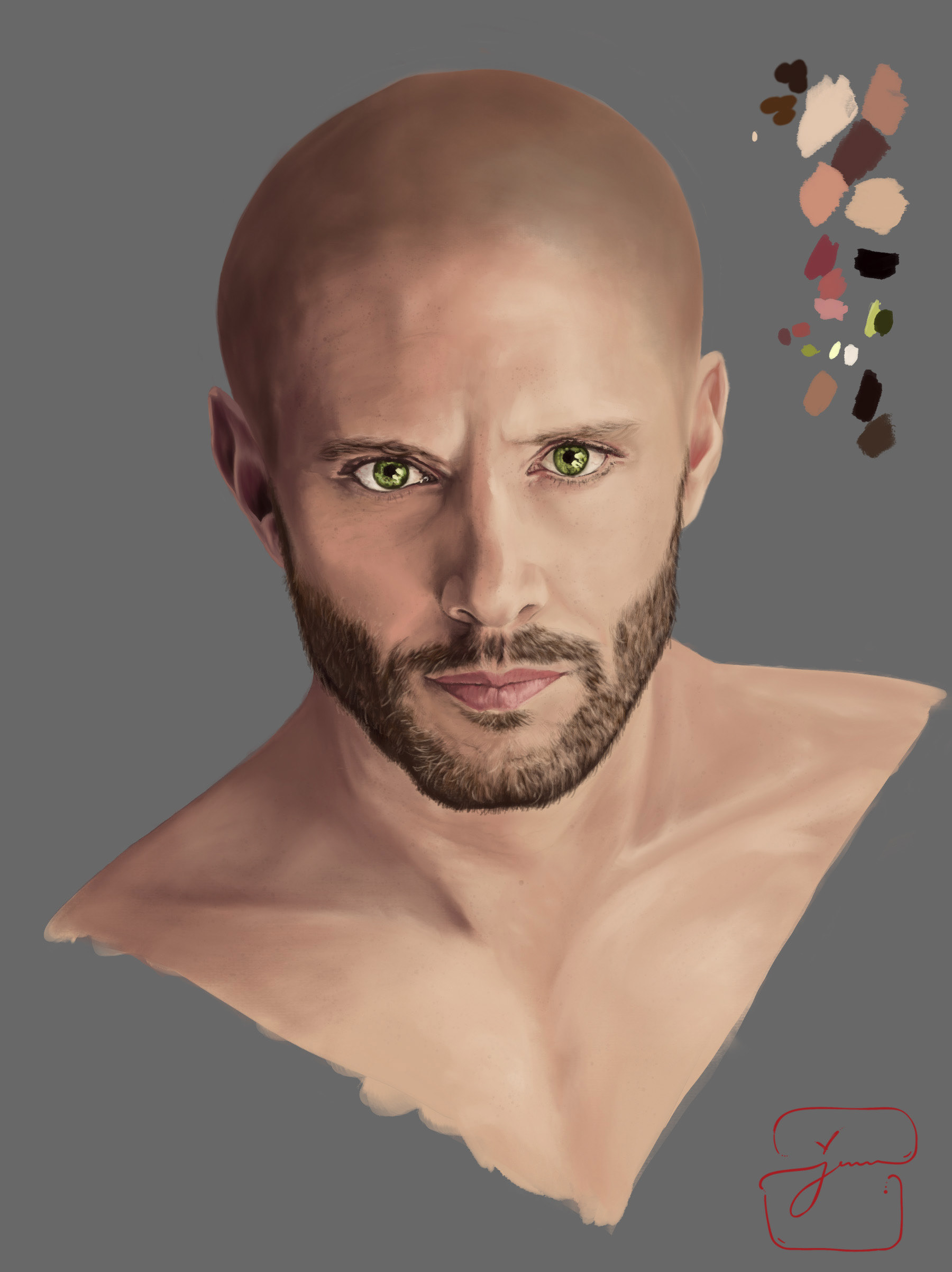 Digital - Jensen Ackles - Digital Painting Class - Fall 2023