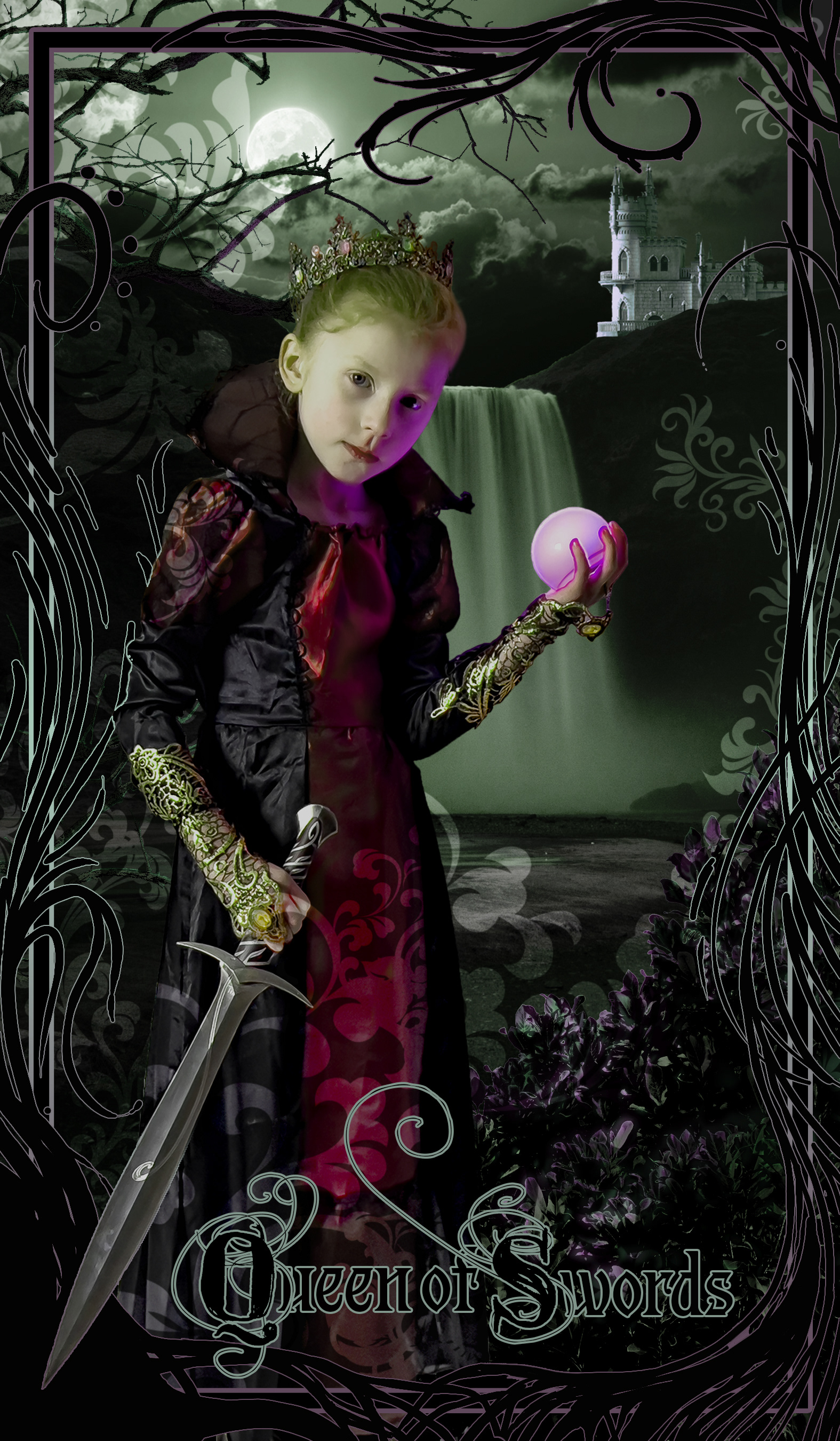 Digital Composite Image - Queen of Swords - Fall 2022