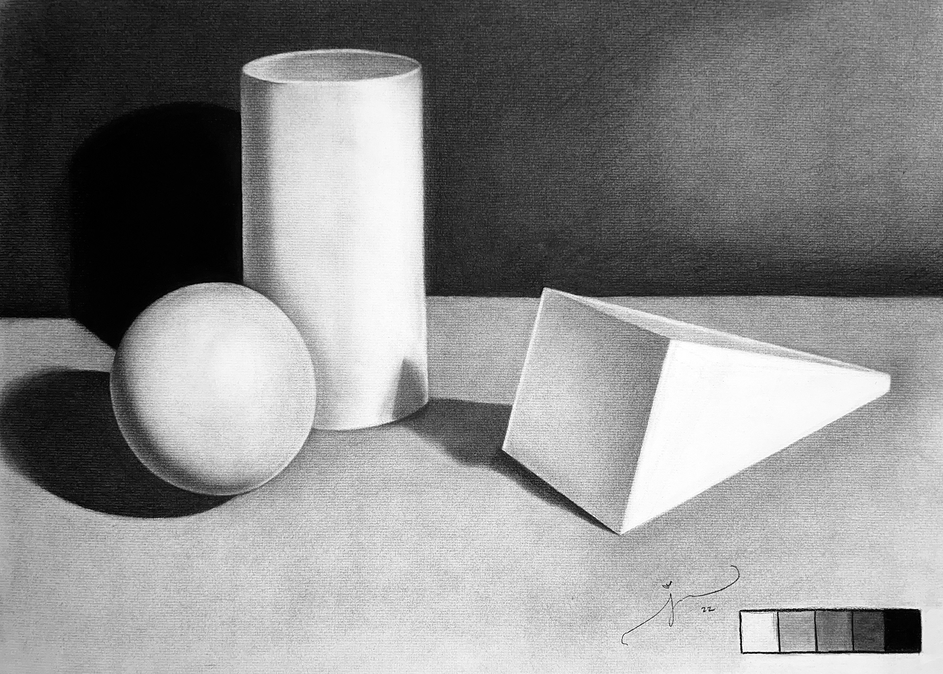 Charcoal - Shapes Study - Academy of Art University Spring Show 2023
