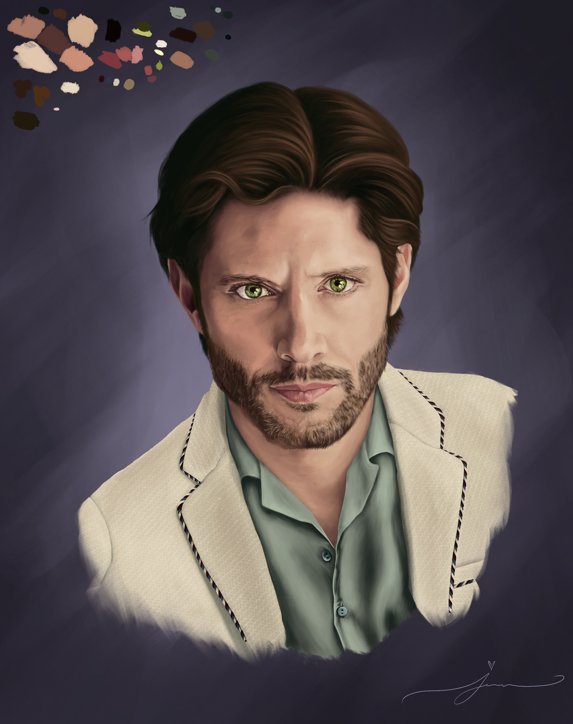 Digital - Jensen Ackles - Digital Painting Class - Fall 2023