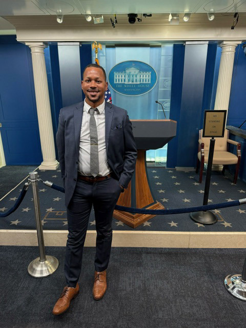 Ryan inside the briefing room at the White House in the West Wing.