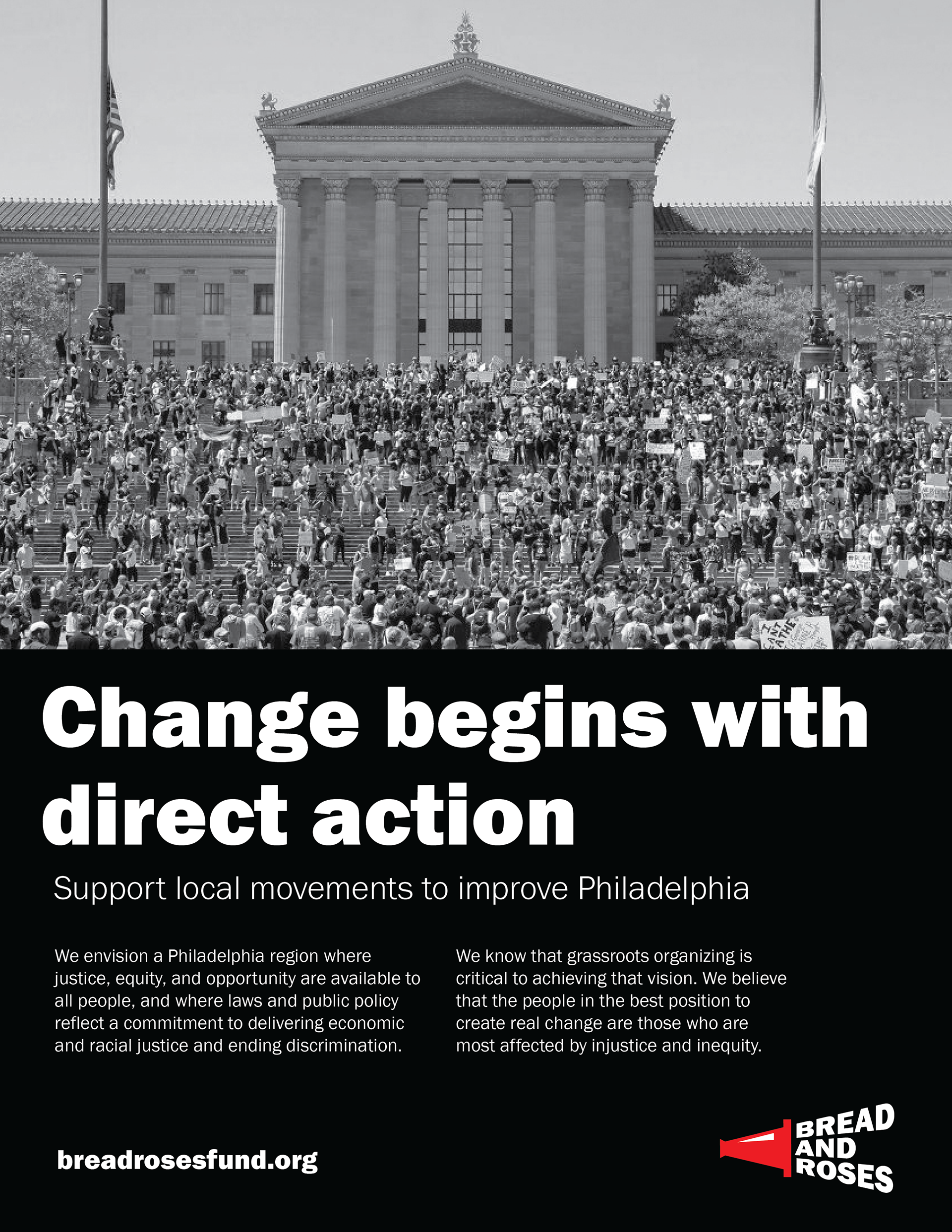 Poster for rebranded non-profit organization