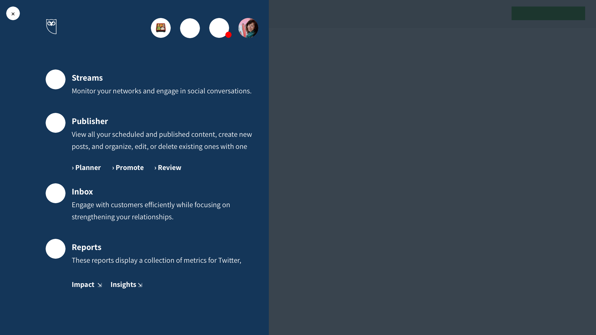 Option B minimizes friction with a hamburger menu, but hides many options