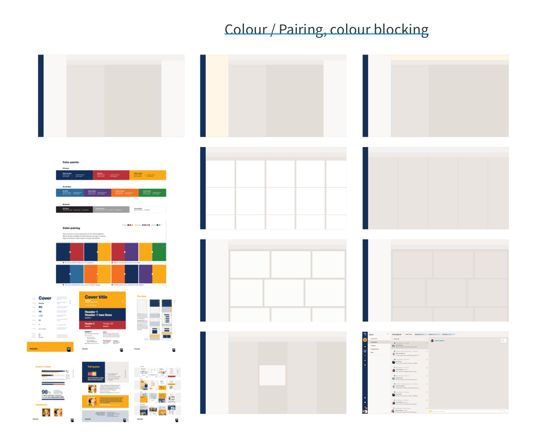 Exploration of colour layout