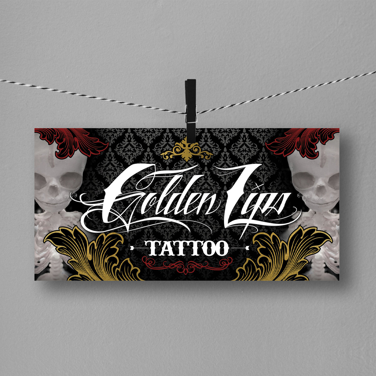 Pub imprimé pour une tatoueuse