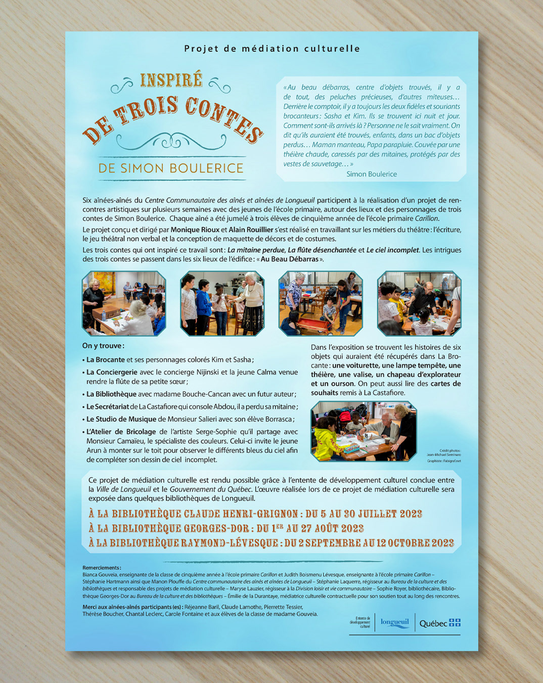 Affiche pour événement culturel à Longueuil