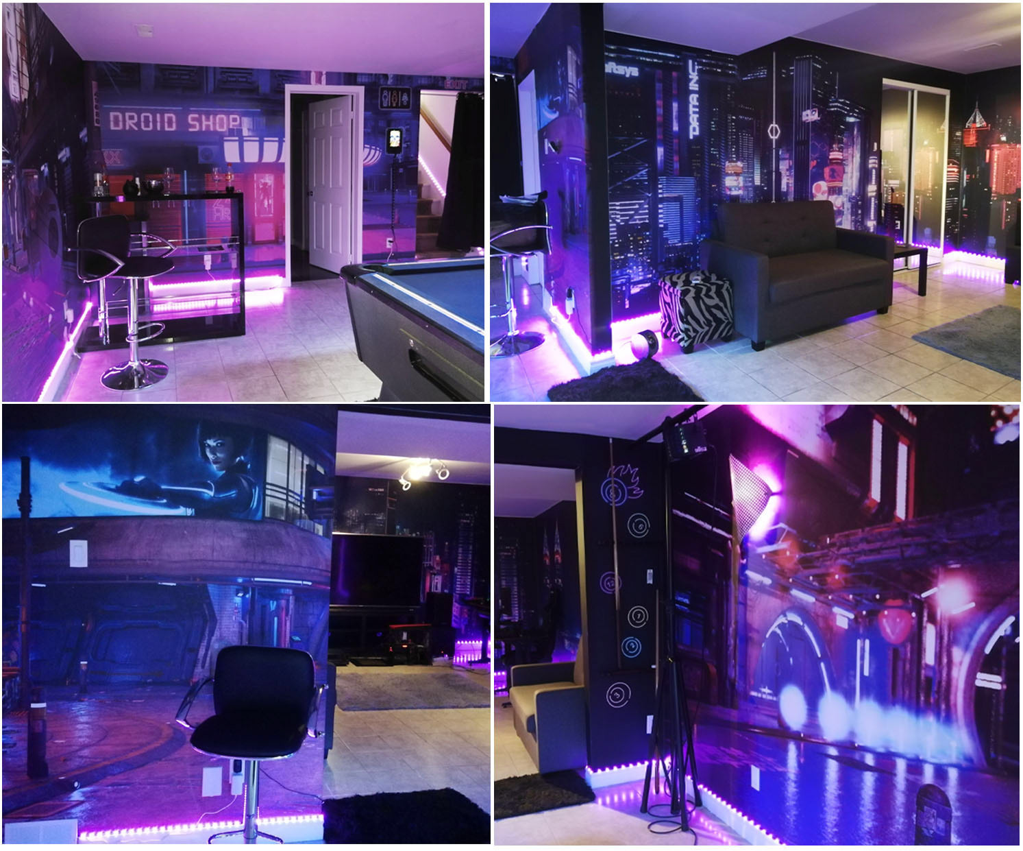 Murales (thème Post-Apo Futuriste) Sous-sol pièce double