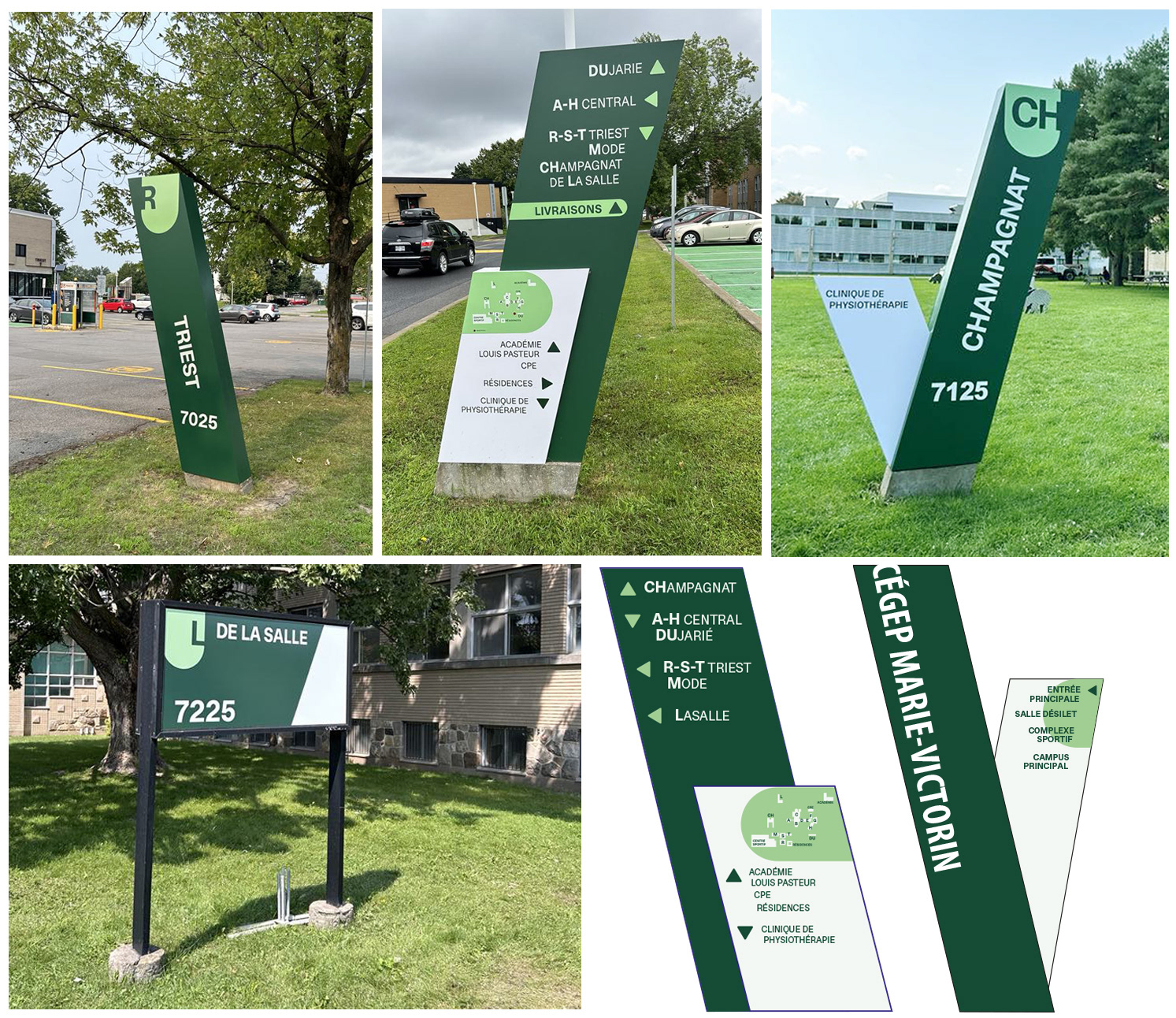 Signalitique extérieur / Cégep Marie-Victorin, Mtl-Nord