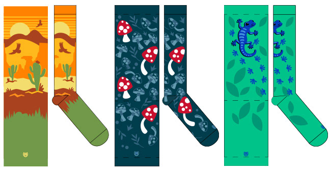 Motifs pour les bas CurlySox