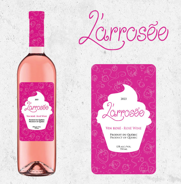 Logo et étiquette fictive pour un rosé