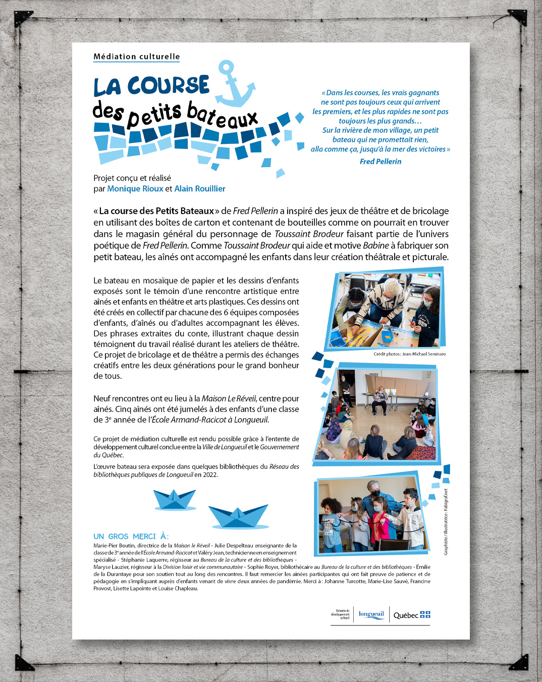 Affiche pour une expo à Longueuil