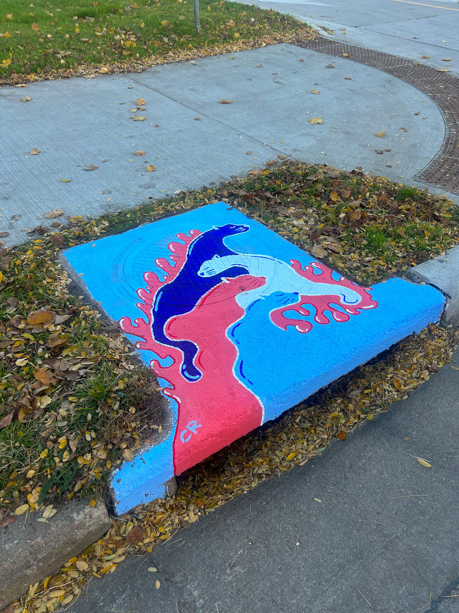 "Verm" Cats: Acrylic on Cement