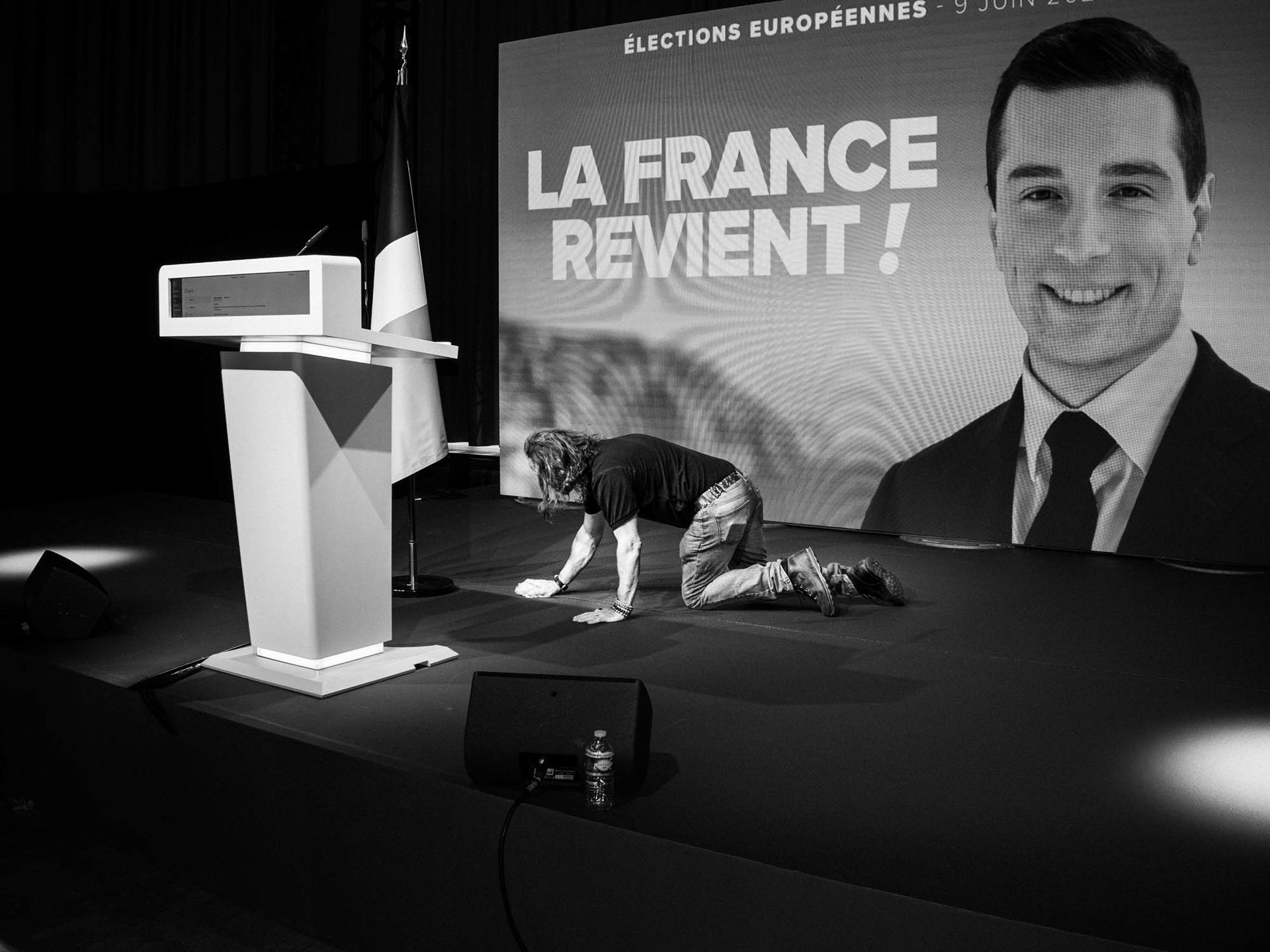 Paris, soirée électoral du RN pour les élections européenne, 2024