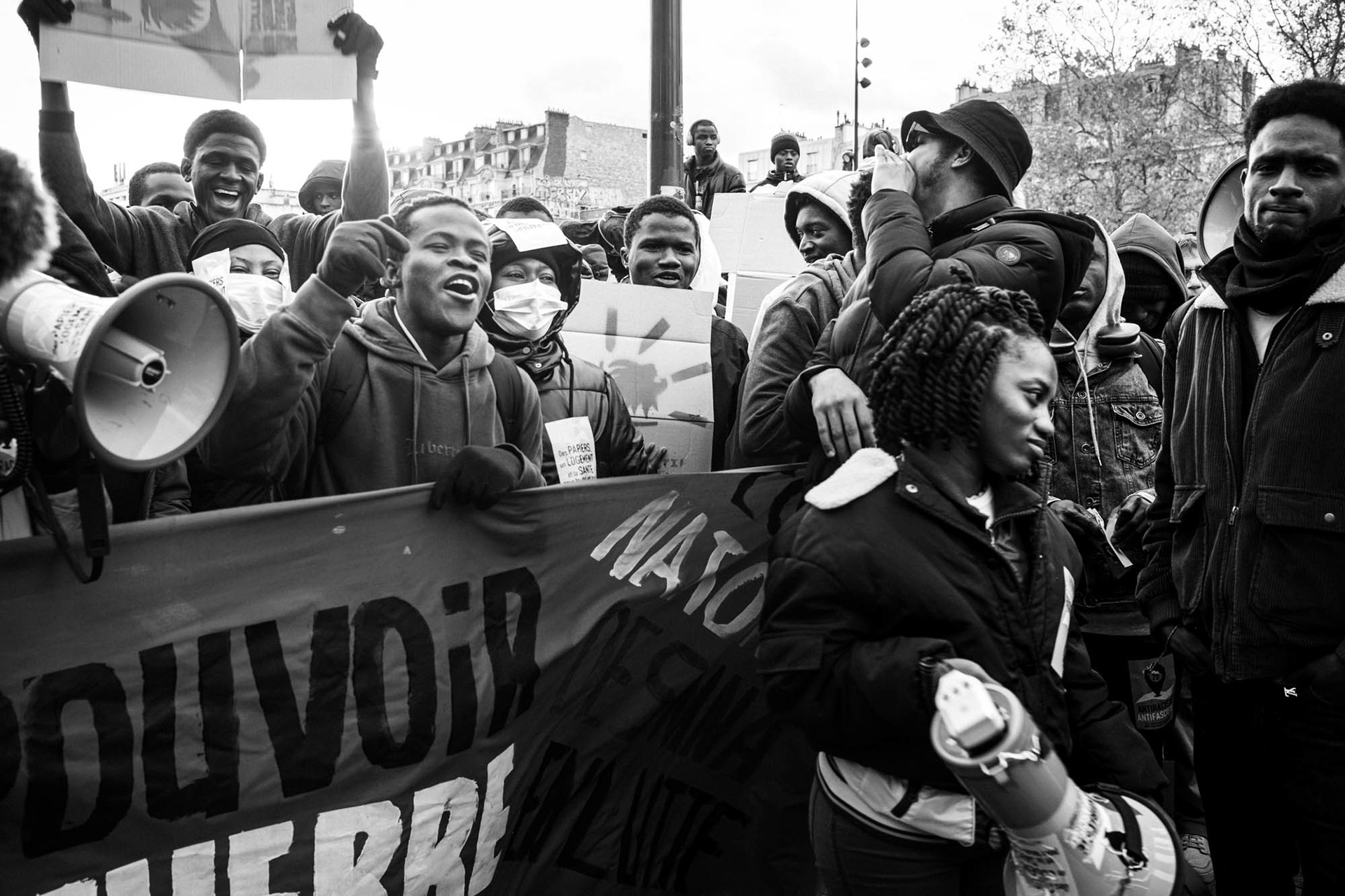 Paris, manifestation pour les mineurs isolée, 2024