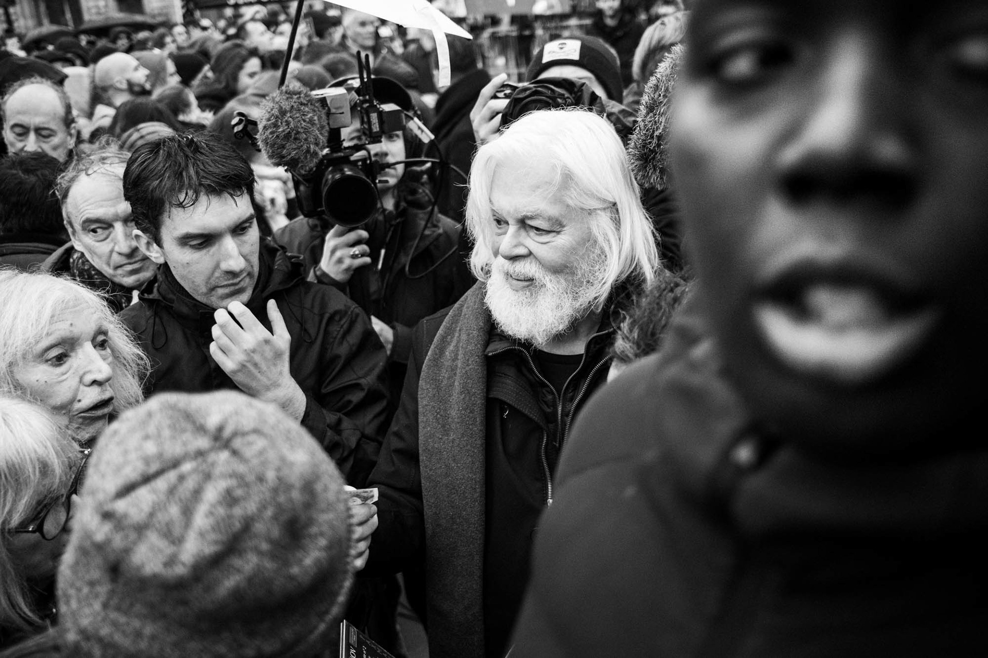 Paris, rassemblement avec Paul Watson, 2024