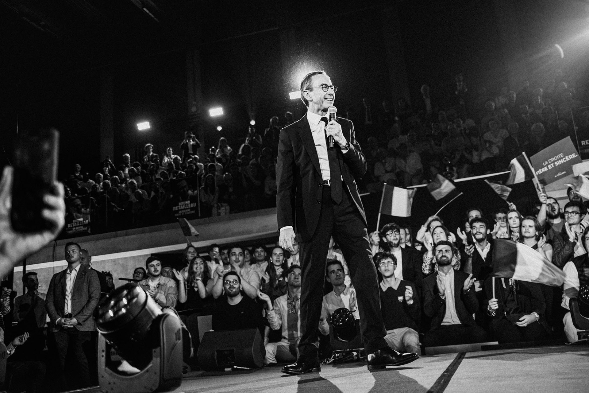 Boulogne-Billancourt, meeting de Bruno Retailleau, 2025