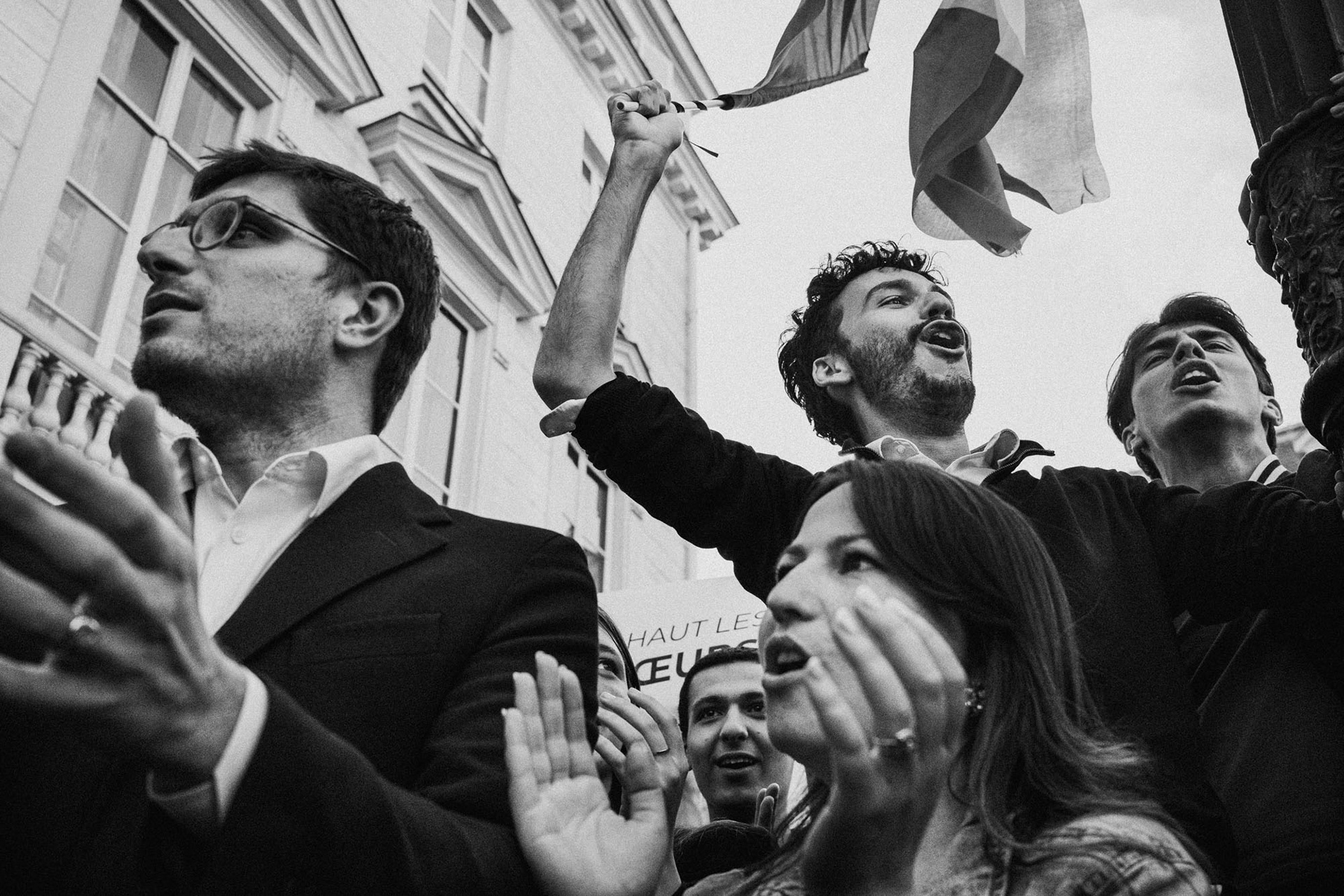 Paris, au QG des LR après l'élection de Bruno Retailleau a la présidence du parti, 2025 