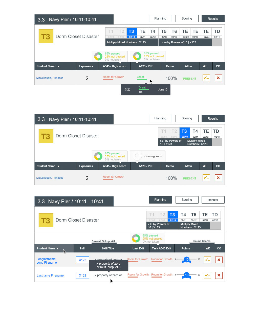 Teacher Portal Task UI