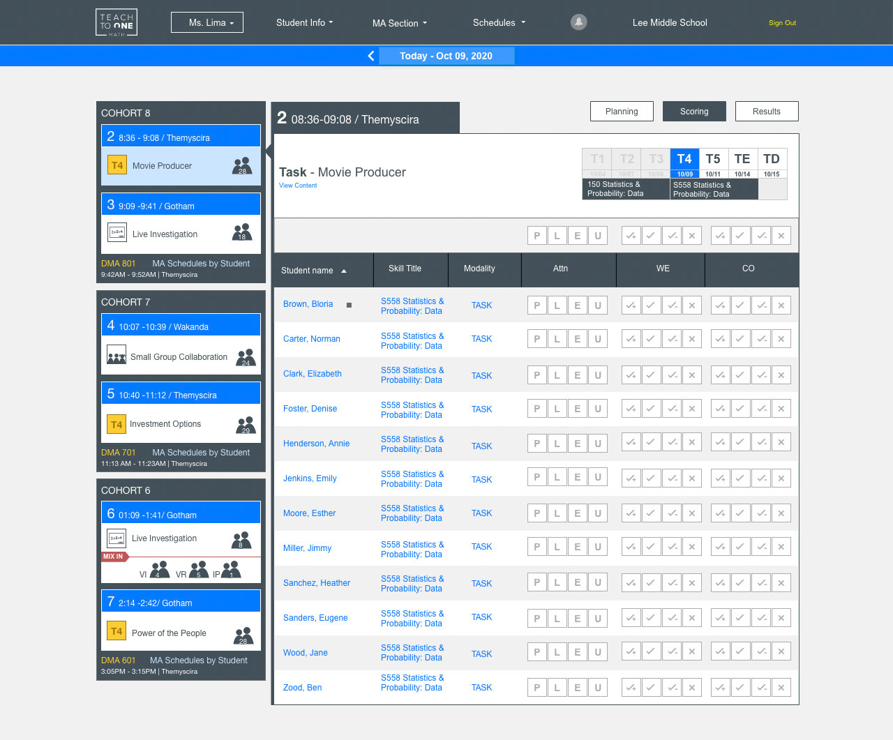 Teacher Portal Scoring