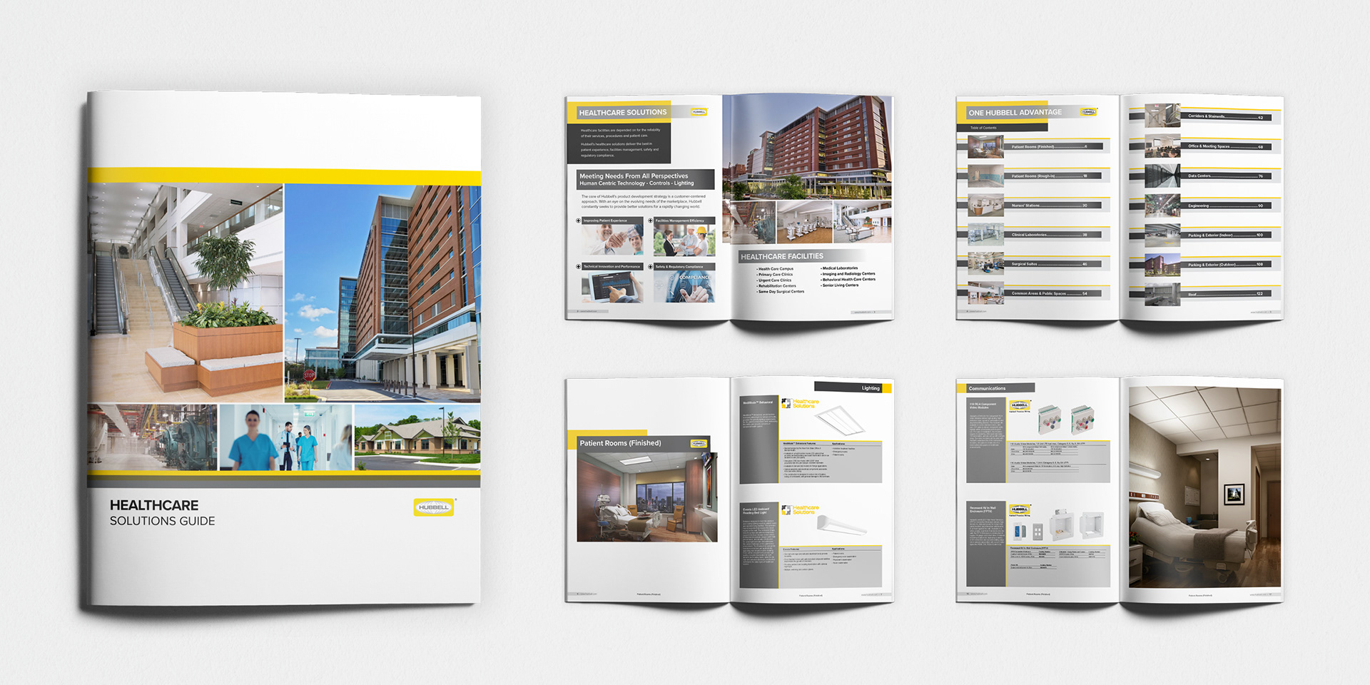 Hubbell product catalog for Healthcare vertical market. 132 pages total.