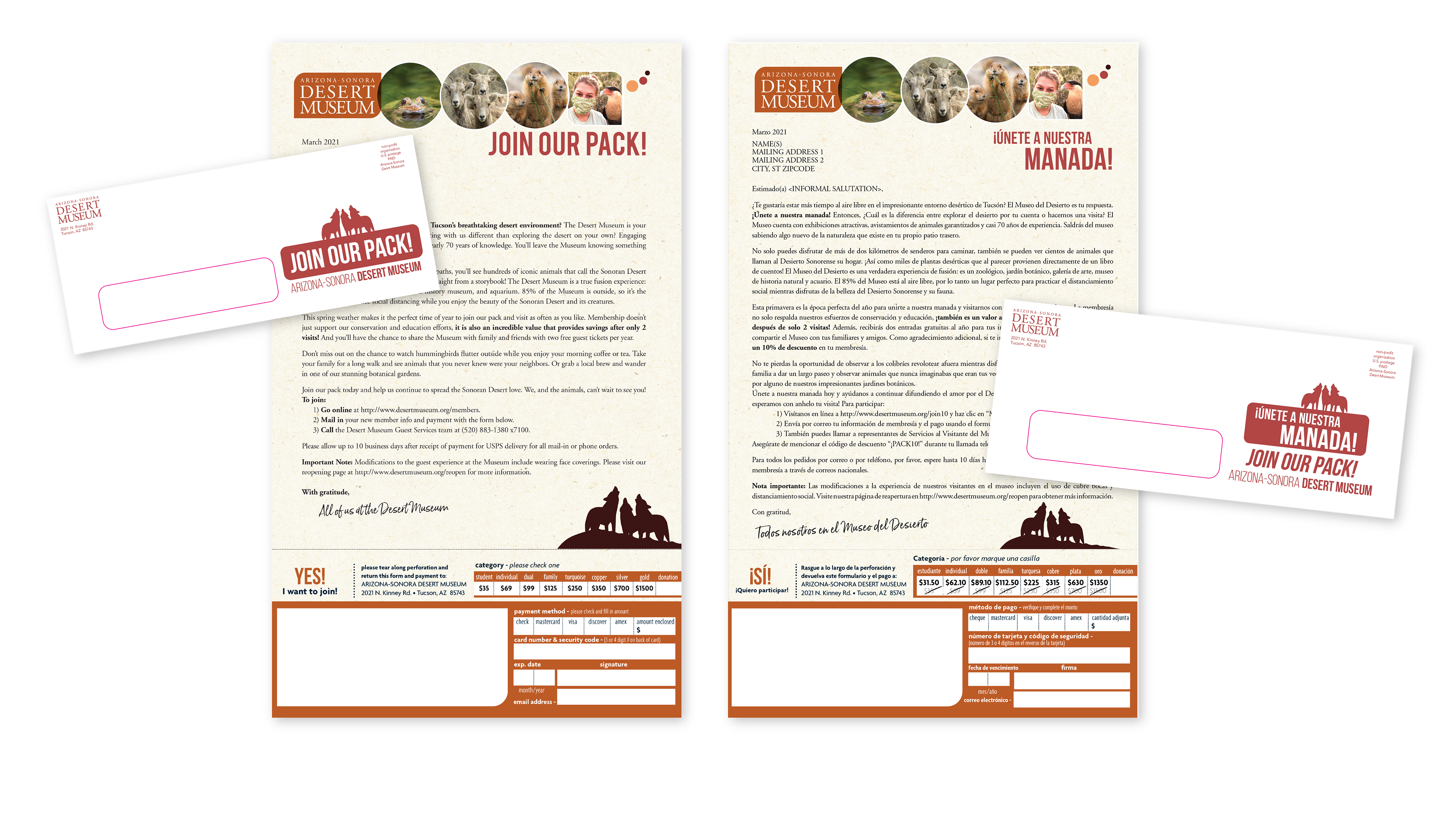 Join Our Pack - direct mailer membership campaign