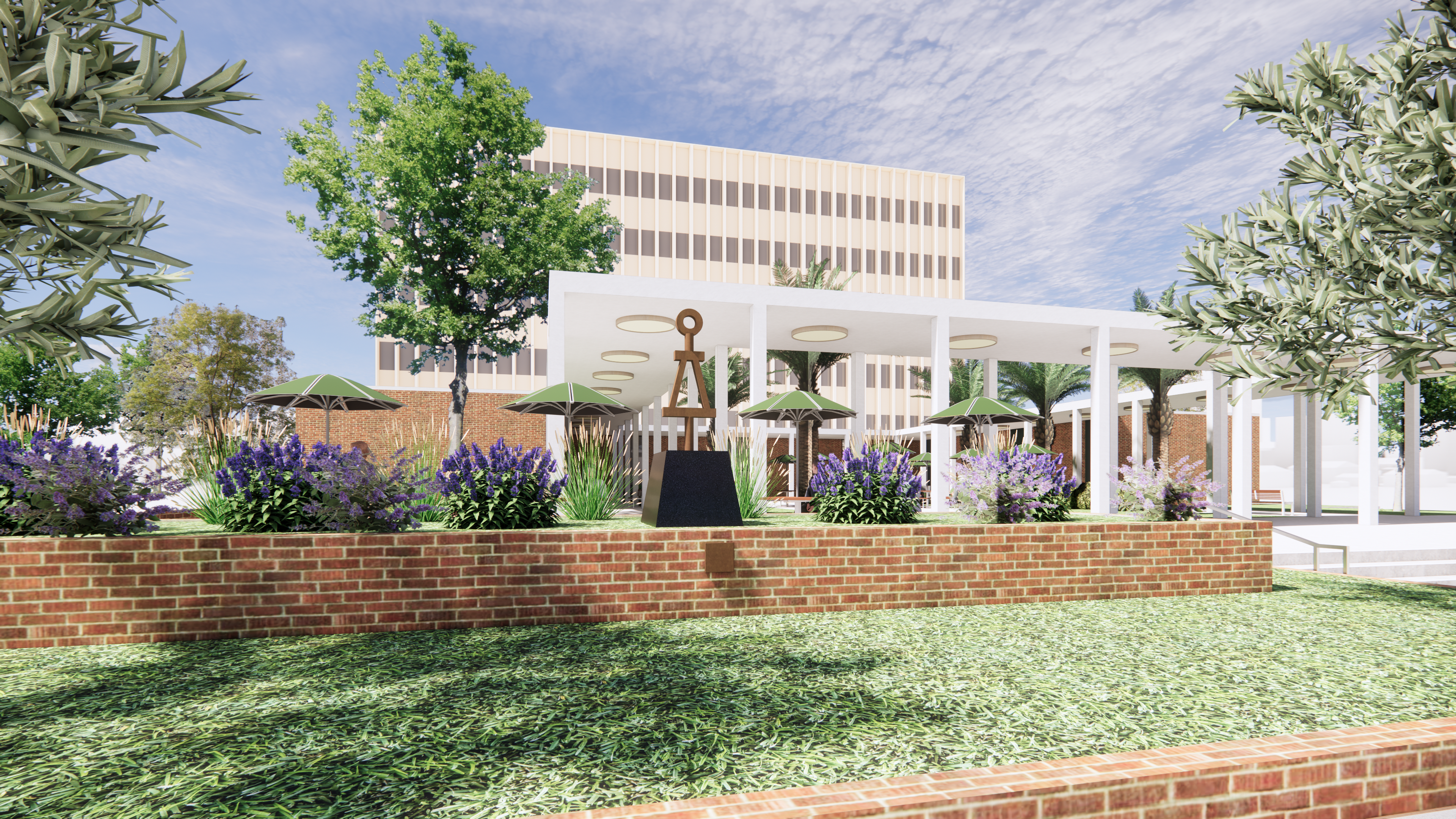 Relocation of Engineering Statue