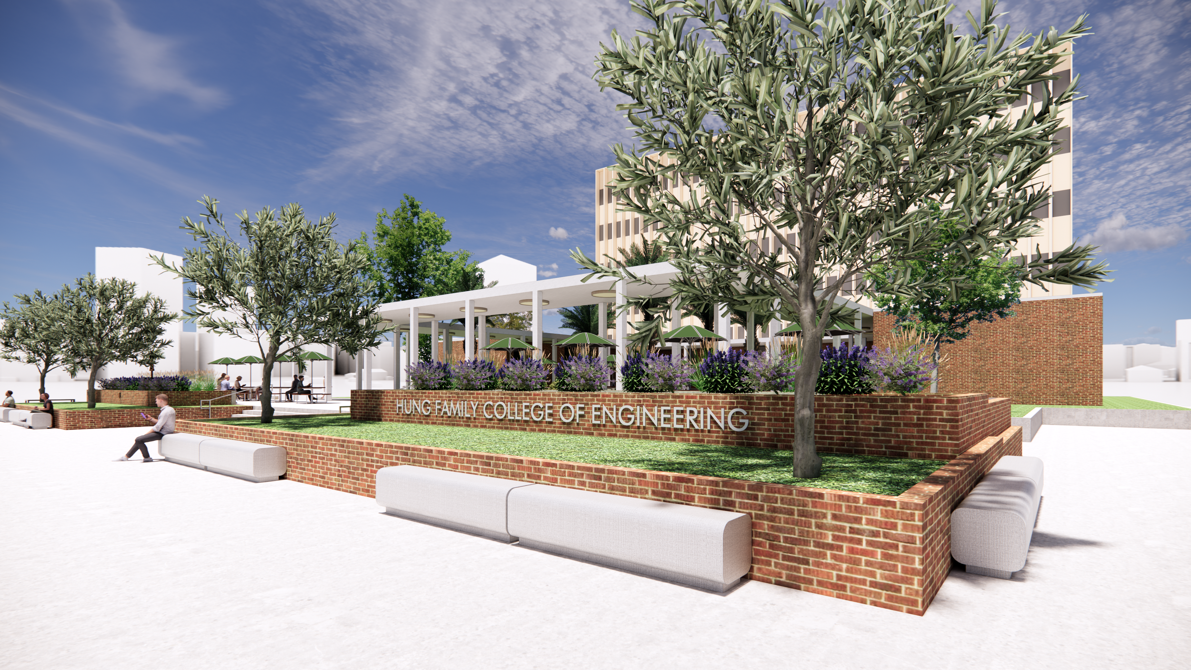  Main Signage + Planter Landscape