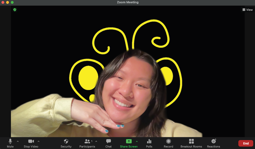 Myself posing with the Skribble Butterfly