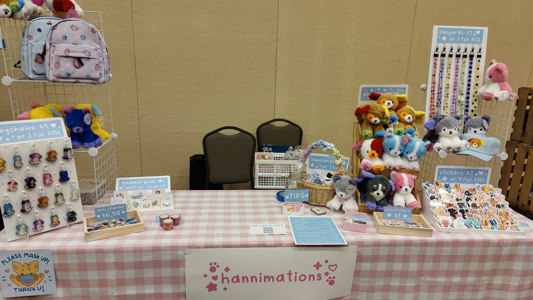my very first display from Anthro Weekend Utah 2023. I am really proud of the progress I've made showcasing and improving my work. :)