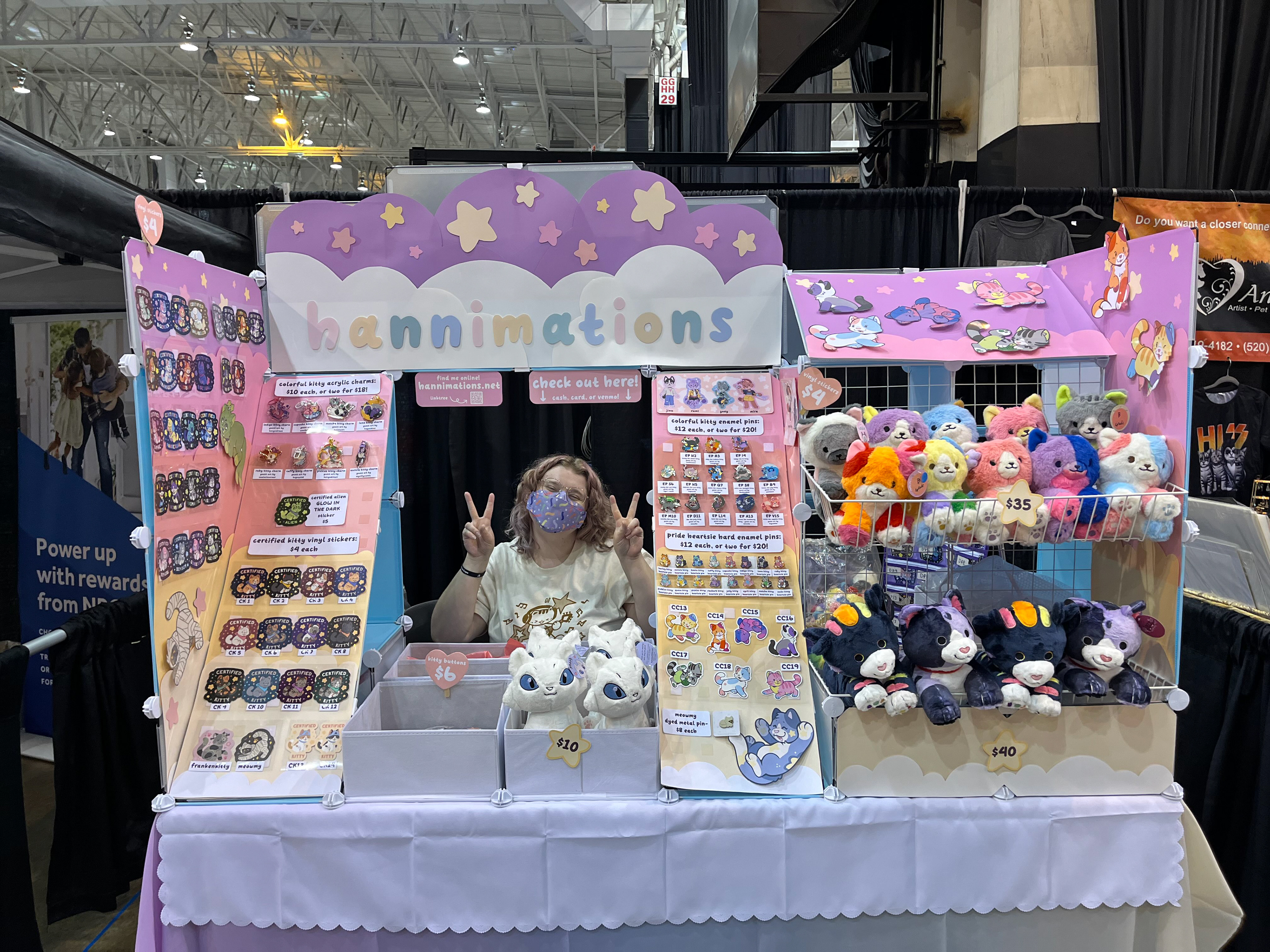 6x3 table display - from the International Cat Expo 2025; this was a unique display created soley to feature my cat themed products.
