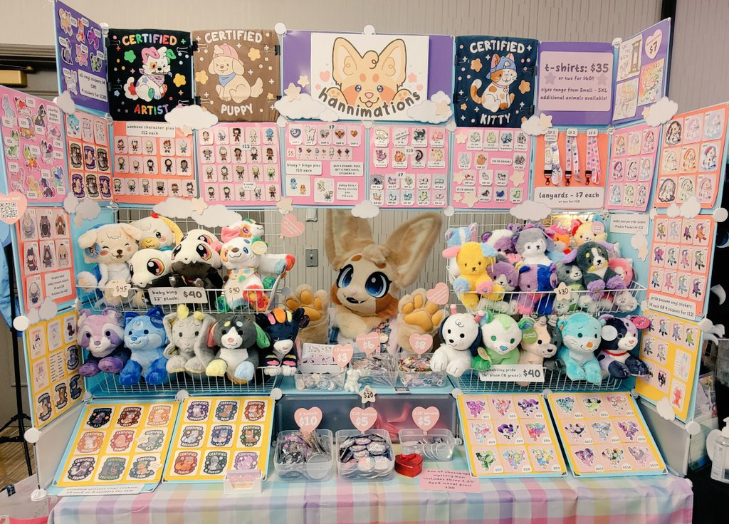 6x3 table display - from Furlandia 2025