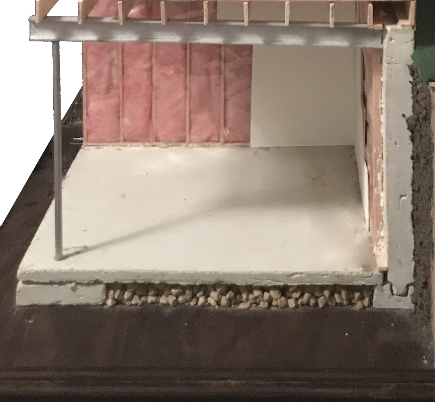 Poured concrete foundation