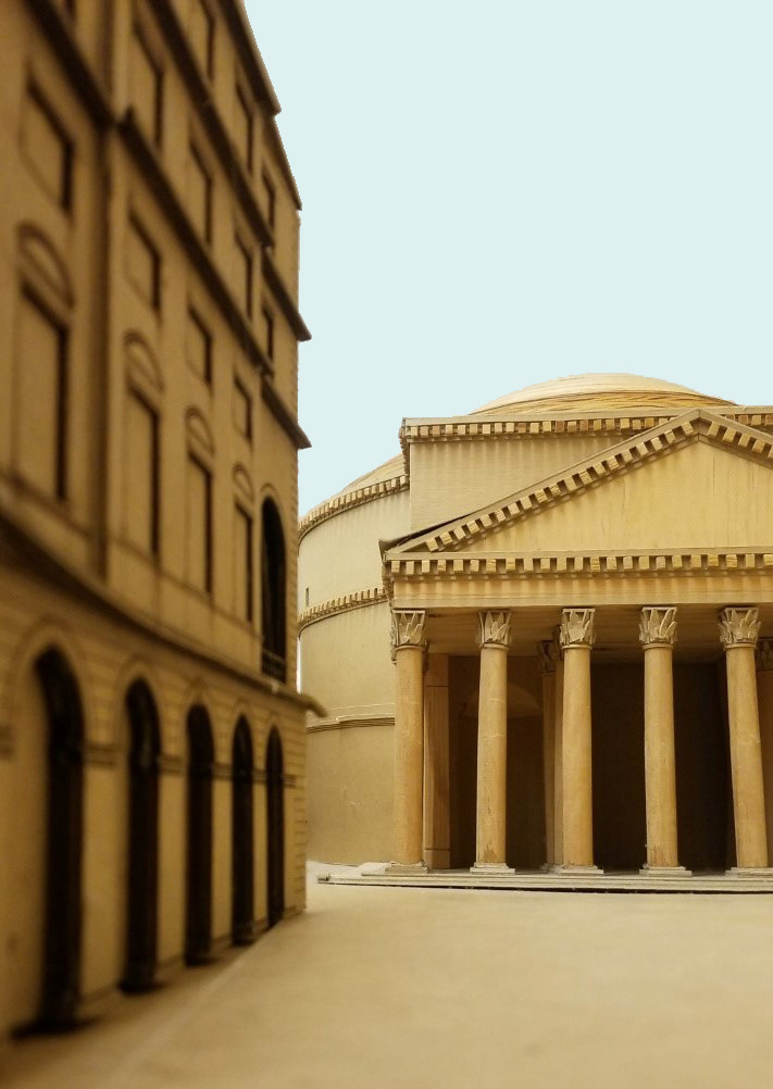 View of Pantheon from corner of Palazzo