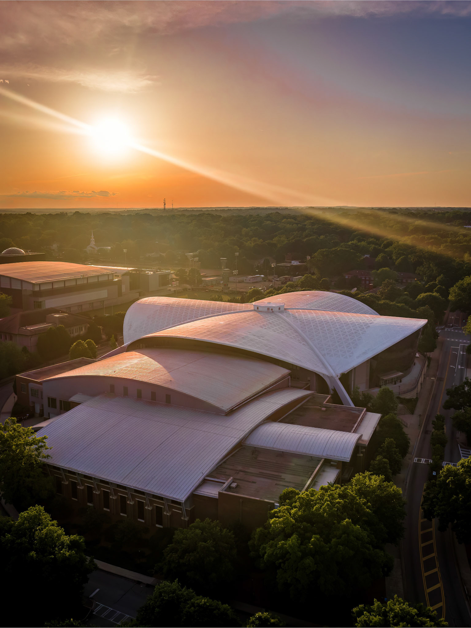 Sunset Over Stegeman Coliseum